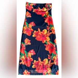 Strapless floral dresses size L